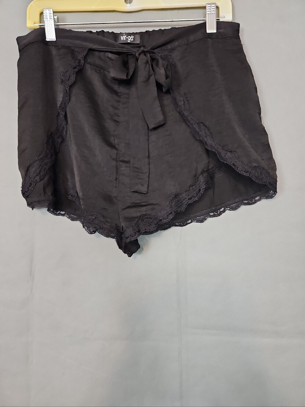 Black Lace Trim Sleep Shorts